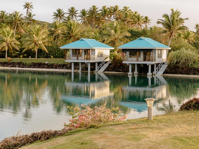 “Elegant Amalfi and Sorrento villas in Fiji, offering luxurious accommodations with modern amenities, tropical garden views,
