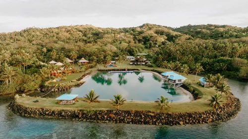 La Dolce Vita  Savusavu Fiji aerial view